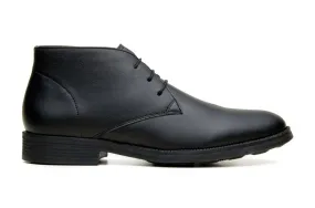 'Tivoli' classic vegan leather Chukka by Vincente Verde -  black