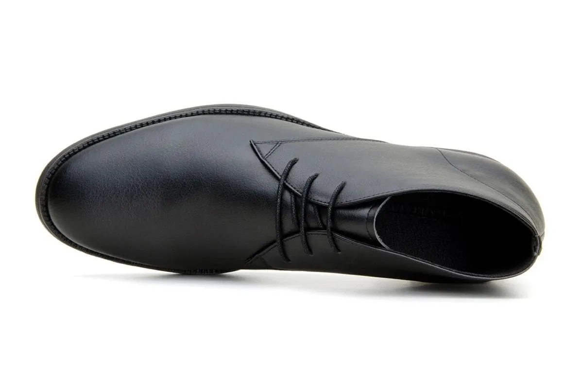 'Tivoli' classic vegan leather Chukka by Vincente Verde -  black