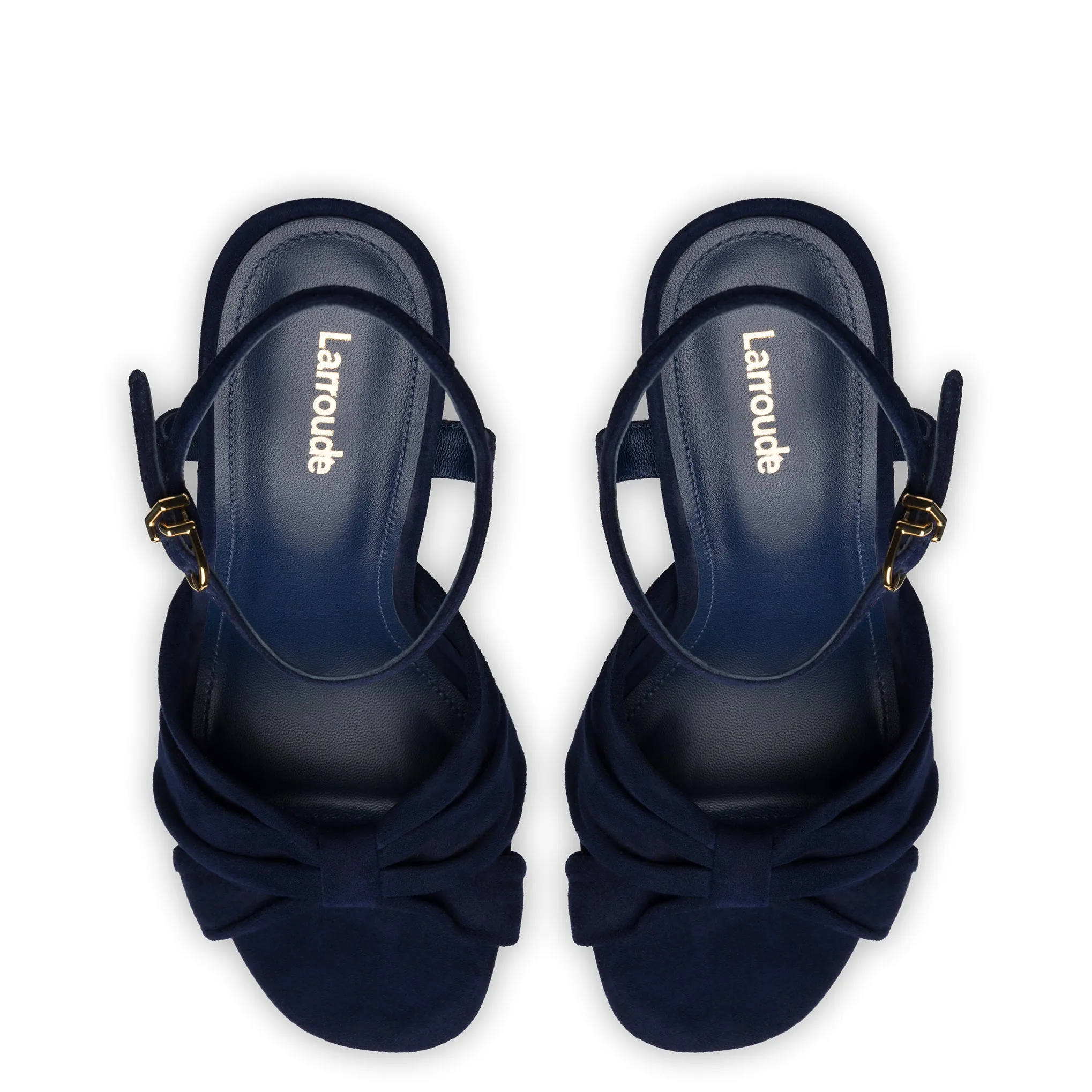 Vivienne Platform Sandal In Navy Suede