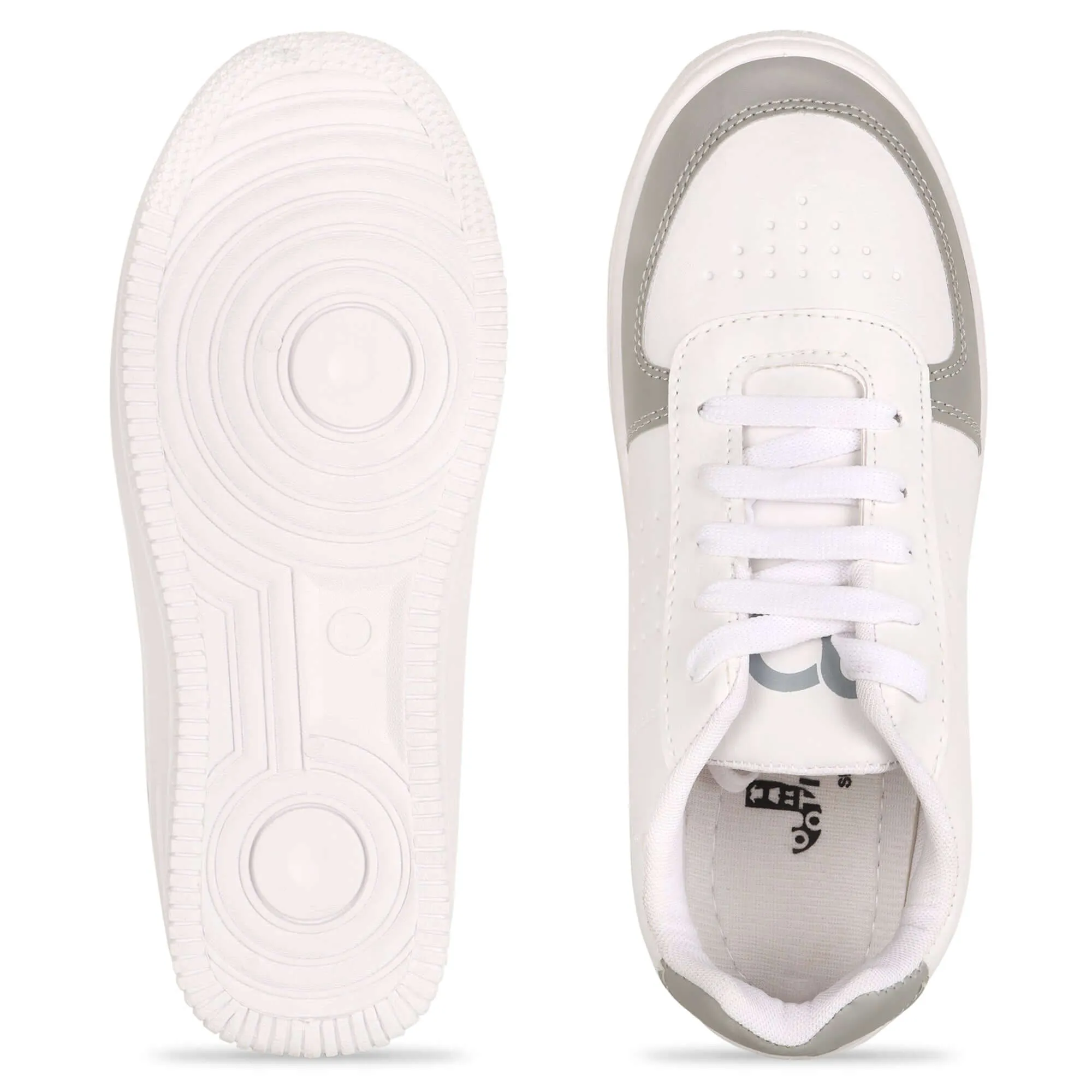 White Lace-up Sneakers for Men Sneakers For Men  with memory foam inside